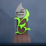 نصب نمادی از باران‌های نقره‌ای رشت در خیابان معلم