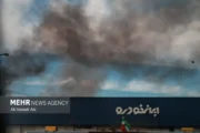 تصاویری از حمله به ایران خودرو در غرب تهران