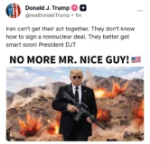 ترامپ ایران را با یک عکس جدید از خودش تهدید کرد