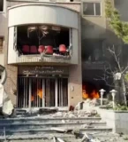این نقطه از دانشگاه بهشتی امروز هدف گرفته شد